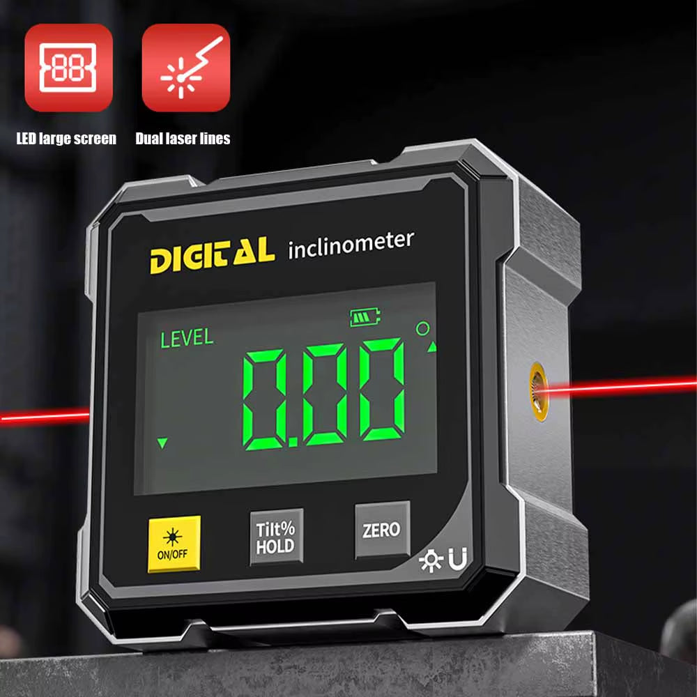 Precision Laser Digital Electronic Level with Magnetic Base - Perfect for Woodworking and DIY Projects