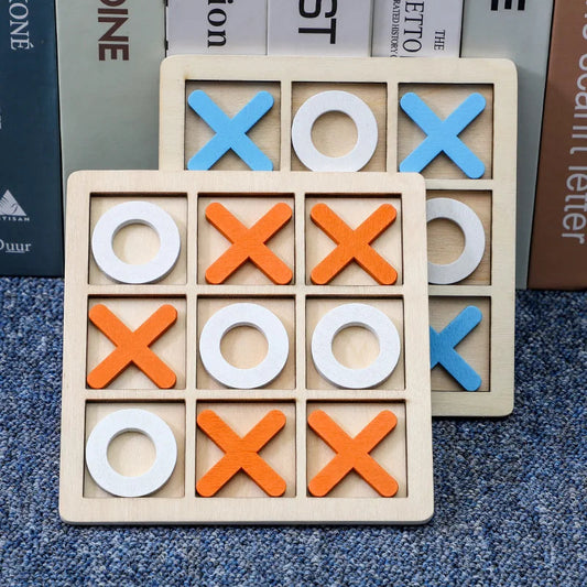 Classic Wooden Tic Tac Toe Game - The Perfect Family Puzzle for Fun and Learning