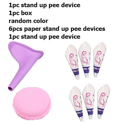 Experience Freedom with the Women Urinal - Portable Silicone & Disposable Paper Urination Device for Outdoor Adventures