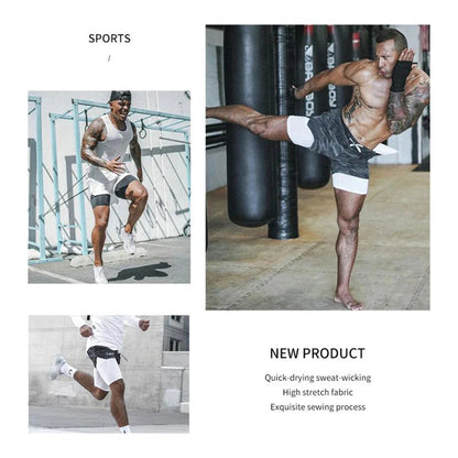 Elevate Your Workout with Men's Elasticated Waist Jogging Shorts - Perfect for Gym, Running, and Fitness Activities