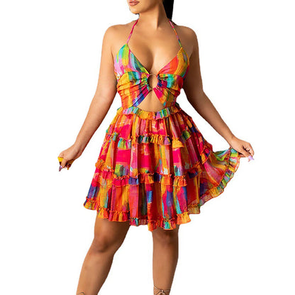 Chic and Comfortable Women's Summer Dress - Elegant Sleeveless A-Line Knee-Length Mini Dress for Effortless Style