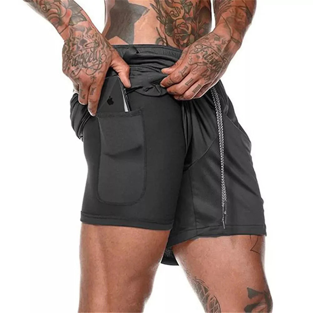 Elevate Your Workout with Men's Elasticated Waist Jogging Shorts - Perfect for Gym, Running, and Fitness Activities