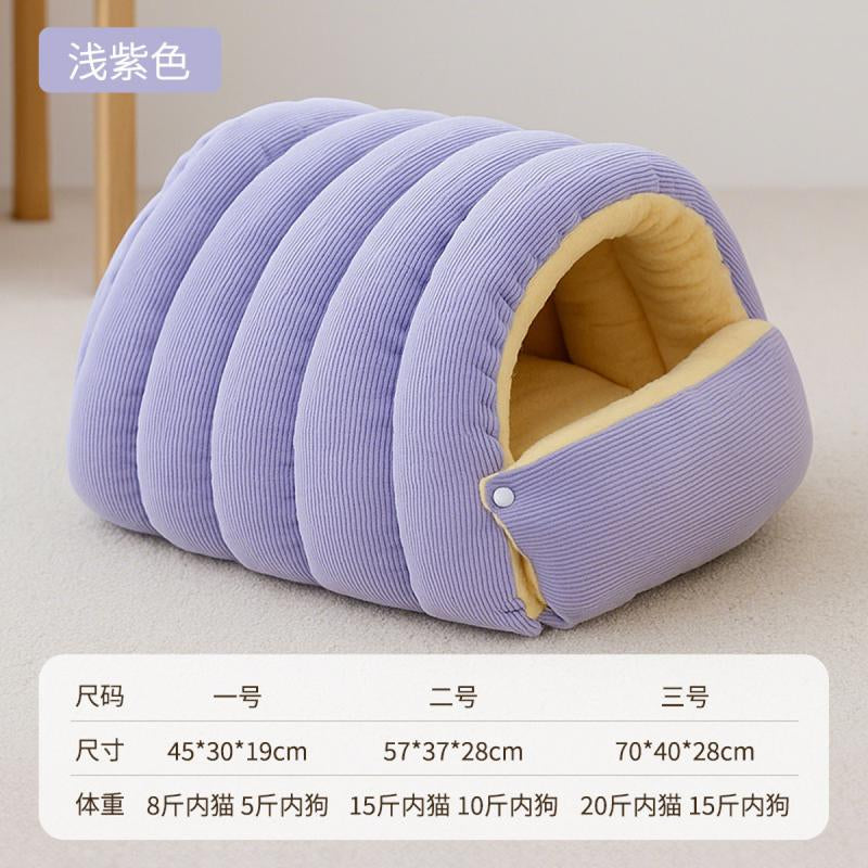 Cozy Cat House for Winter - Removable & Washable Fleece-Lined Nest for Ultimate Warmth