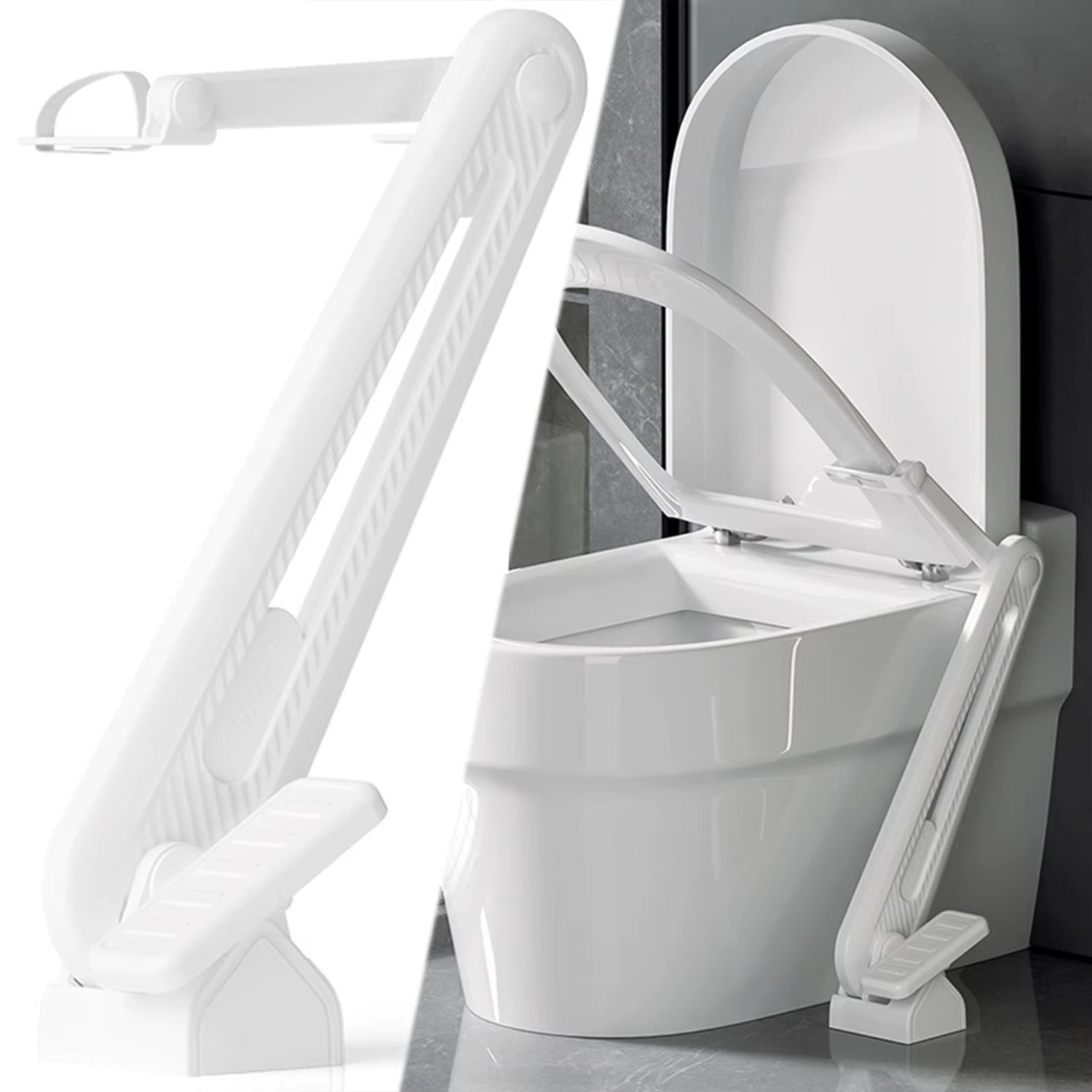 Revolutionary Foot Pedal Toilet Seat Lid Lifter - Handsfree and Hygienic Bathroom Accessory