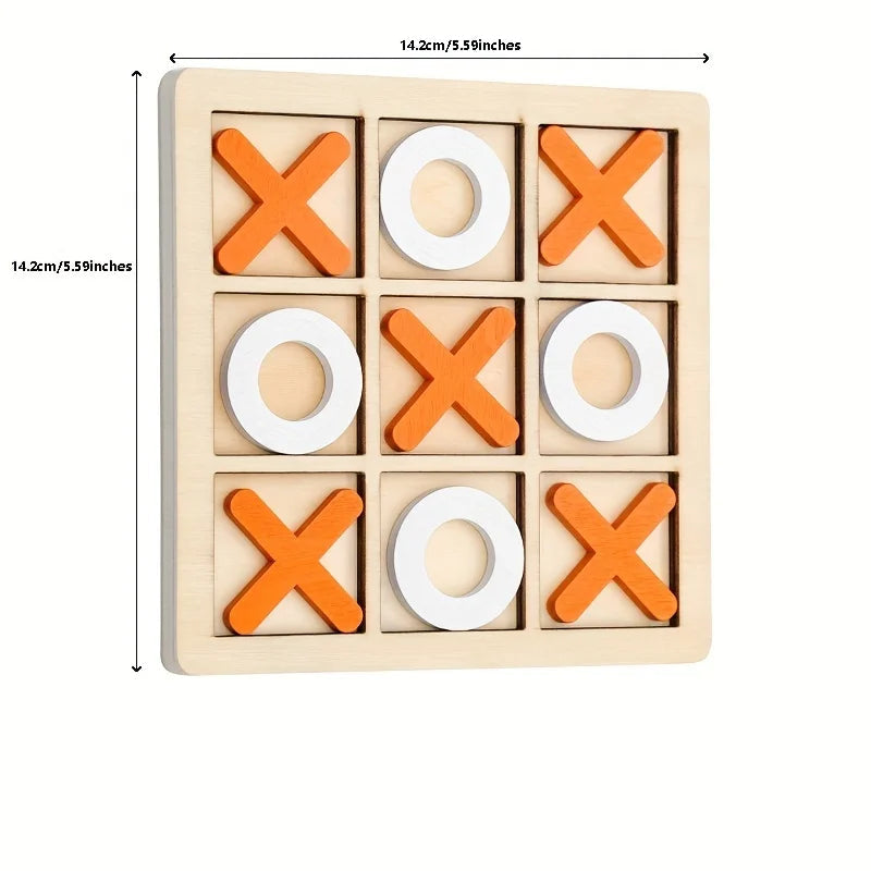Classic Wooden Tic Tac Toe Game - The Perfect Family Puzzle for Fun and Learning
