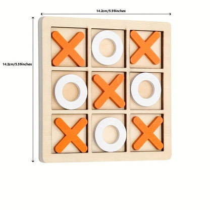 Classic Wooden Tic Tac Toe Game - The Perfect Family Puzzle for Fun and Learning
