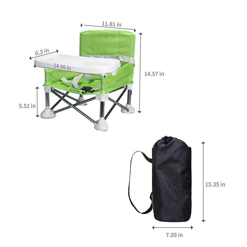Baby Foldable Portable Dining Chair - The Perfect Beach Companion for Your Little One!