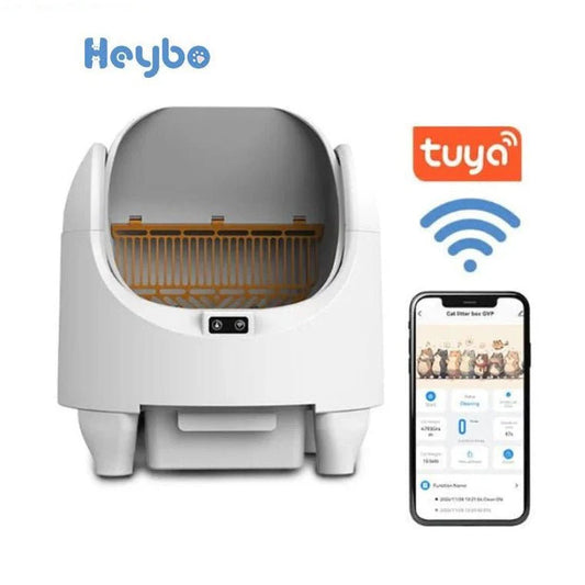 Revolutionary Smart Self-Cleaning Cat Litter Box with Automatic Odor Control by HEYBO
