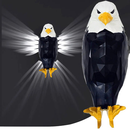Illuminate Your Space with the Bald Eagle Wall Light - Stylish, Battery Operated Wall Mounted Eagle Lamp for Bedroom, Living Room, and Hallway