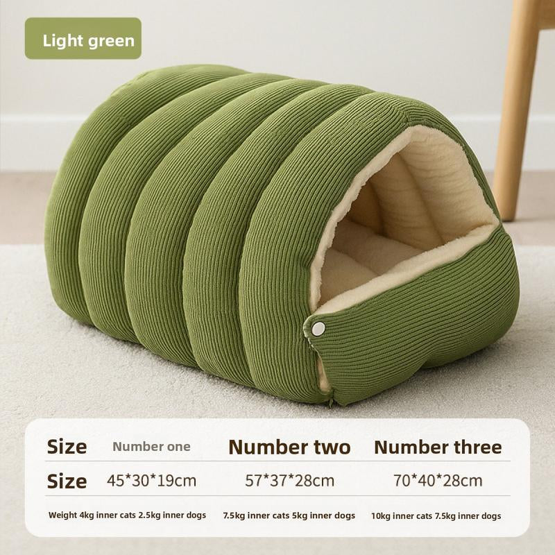 Cozy Cat House for Winter - Removable & Washable Fleece-Lined Nest for Ultimate Warmth