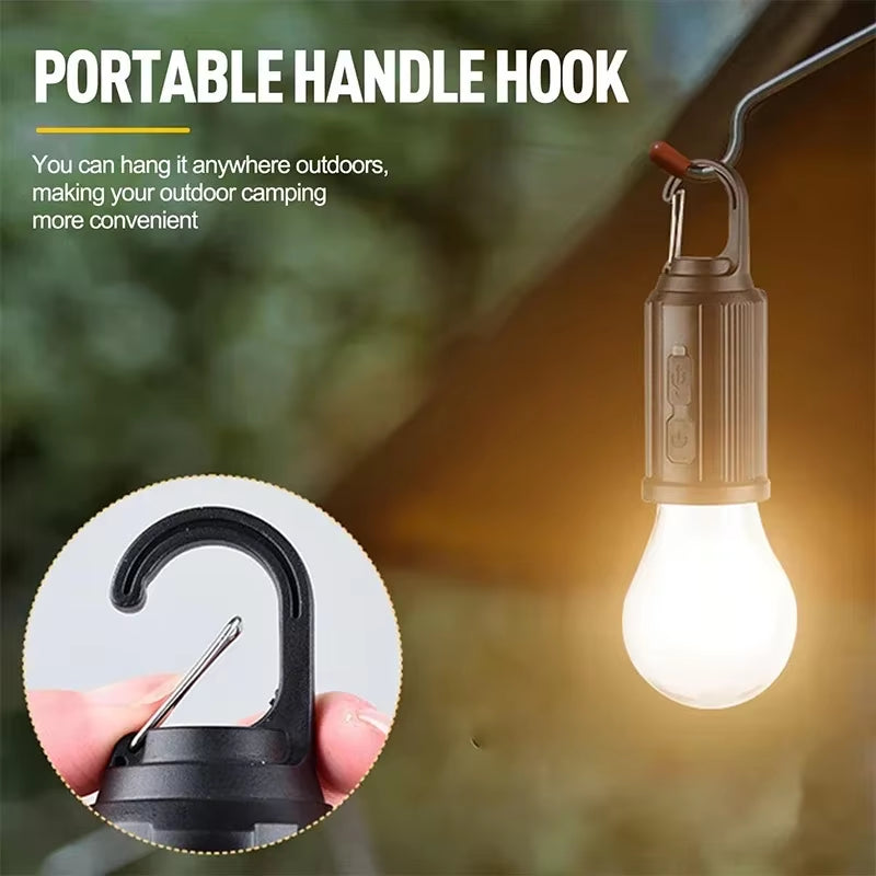Illuminate Your Adventures: LED Solar Camping Lights - USB Rechargeable Vintage Lantern with Hooks for Outdoor Fun