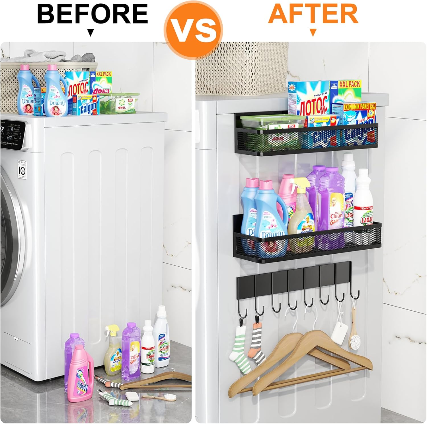 Transform Your Kitchen with Our Versatile Magnetic Spice Rack - 3 Pack Organizer with Hooks for Ultimate Convenience