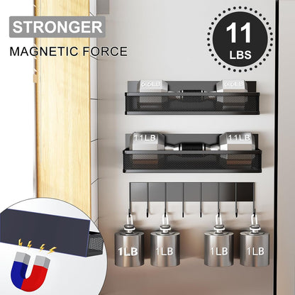 Transform Your Kitchen with Our Versatile Magnetic Spice Rack - 3 Pack Organizer with Hooks for Ultimate Convenience
