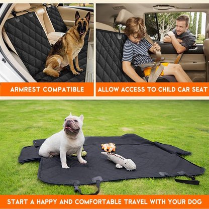 Ultimate Dog Car Seat Cover - Waterproof, Non-Slip Back Seat Protector for Dogs & Kids - Universal Fit for Cars, Trucks, SUVs - Black