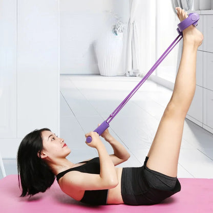 Elevate Your Fitness Routine with the Multifunctional 4-Tube Elastic Resistance Band for Total Body Strength and Flexibility