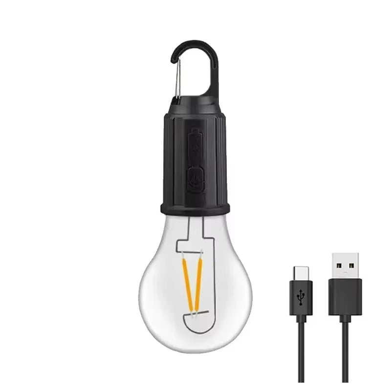 Illuminate Your Adventures: LED Solar Camping Lights - USB Rechargeable Vintage Lantern with Hooks for Outdoor Fun
