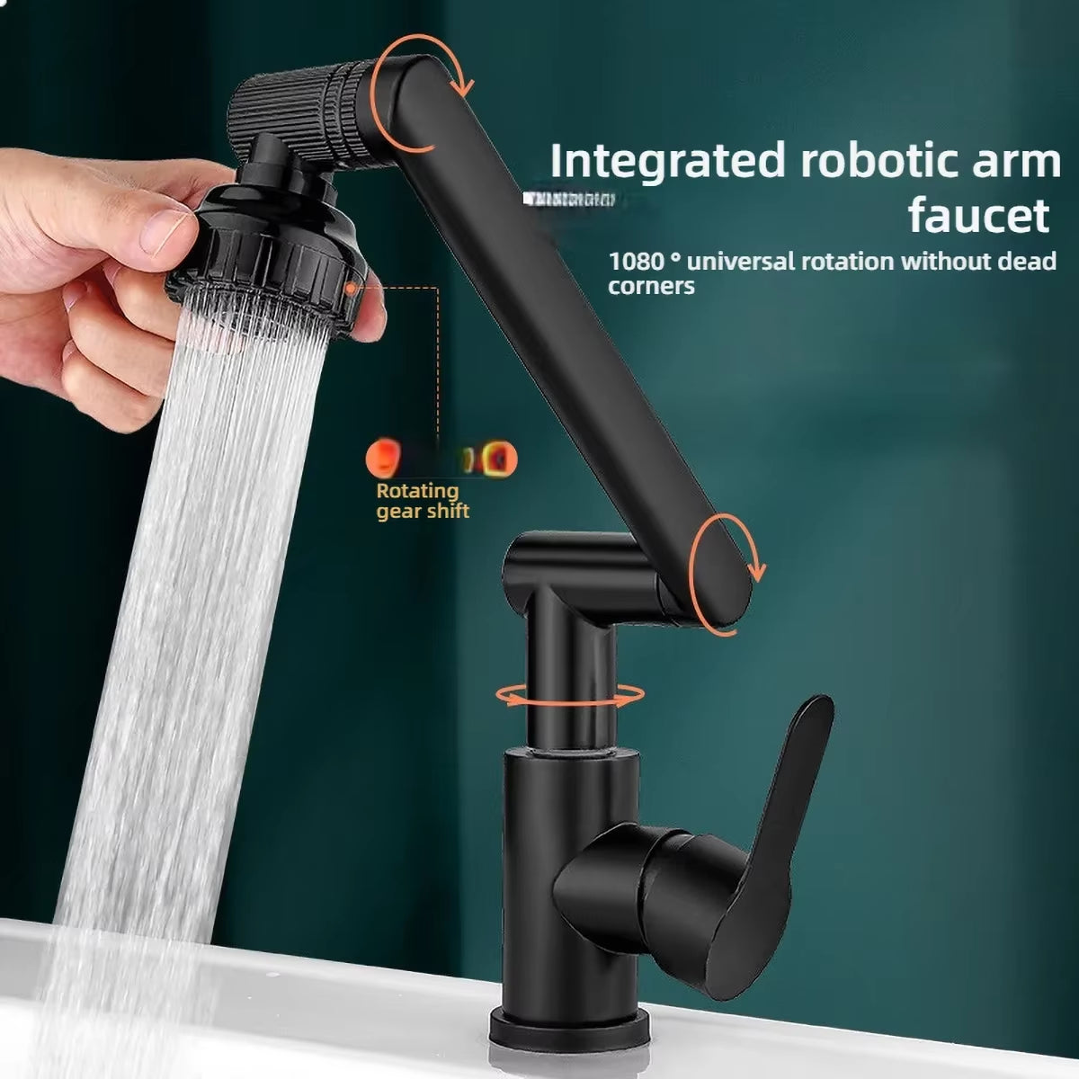 Revolutionary 1080° Swivel Kitchen and Bathroom Faucet - Multifunctional Cold and Hot Water Tap for Effortless Cleaning and Stylish Design