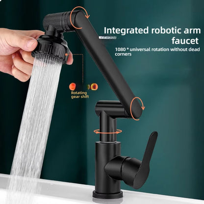 Revolutionary 1080° Swivel Kitchen and Bathroom Faucet - Multifunctional Cold and Hot Water Tap for Effortless Cleaning and Stylish Design
