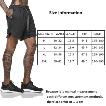 Elevate Your Workout with Men's Elasticated Waist Jogging Shorts - Perfect for Gym, Running, and Fitness Activities