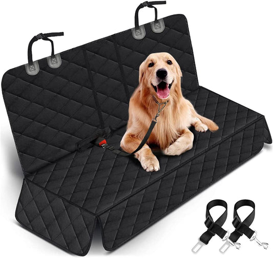 Ultimate Dog Car Seat Cover - Waterproof, Non-Slip Back Seat Protector for Dogs & Kids - Universal Fit for Cars, Trucks, SUVs - Black