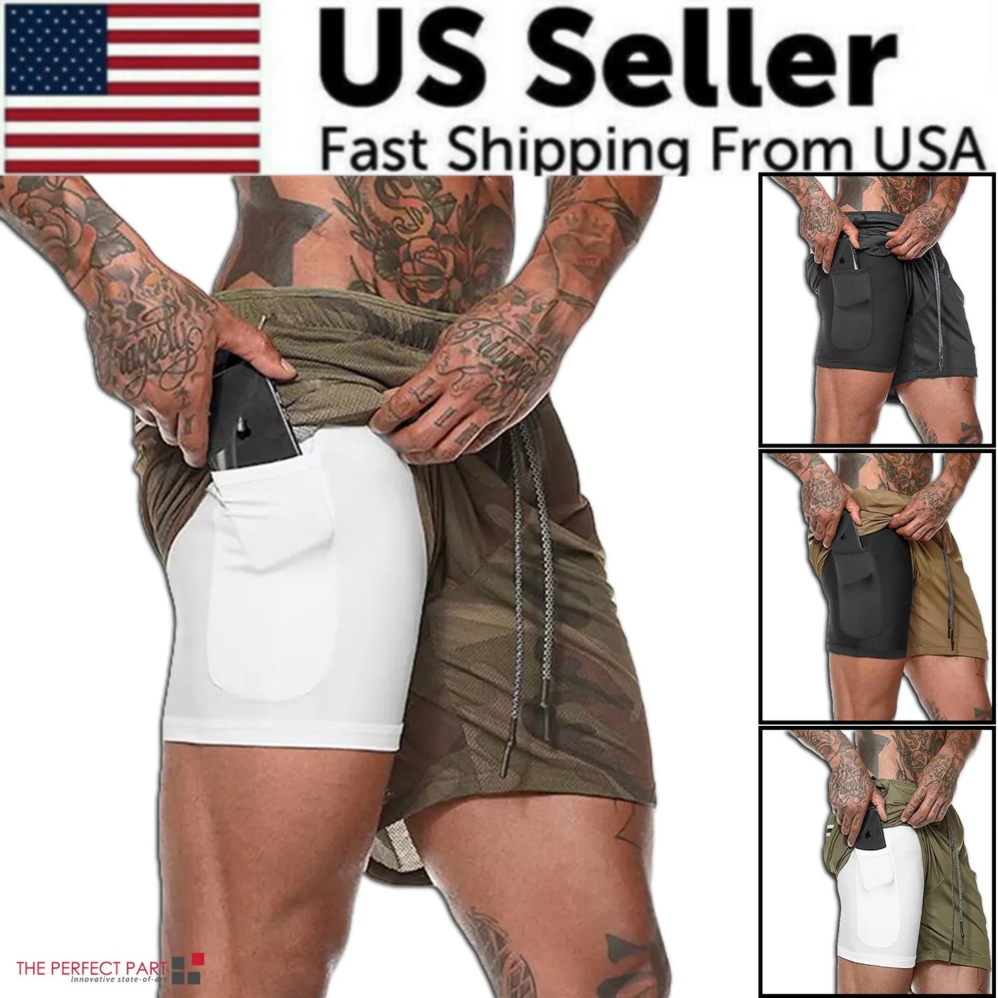 Elevate Your Workout with Men's Elasticated Waist Jogging Shorts - Perfect for Gym, Running, and Fitness Activities