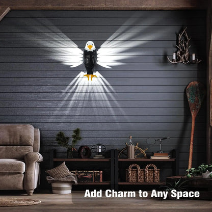 Illuminate Your Space with the Bald Eagle Wall Light - Stylish, Battery Operated Wall Mounted Eagle Lamp for Bedroom, Living Room, and Hallway