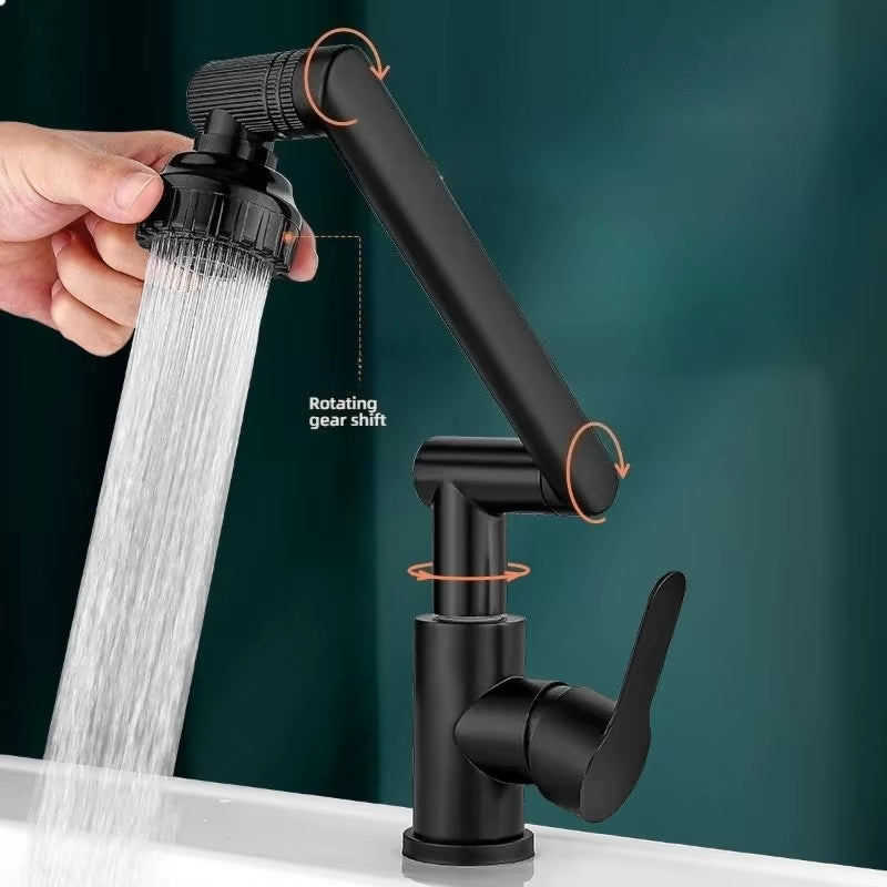 Revolutionary 1080° Swivel Kitchen and Bathroom Faucet - Multifunctional Cold and Hot Water Tap for Effortless Cleaning and Stylish Design
