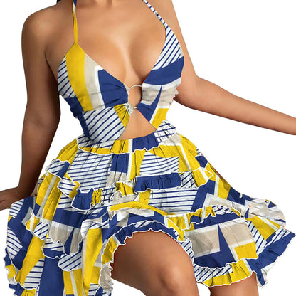 Chic and Comfortable Women's Summer Dress - Elegant Sleeveless A-Line Knee-Length Mini Dress for Effortless Style