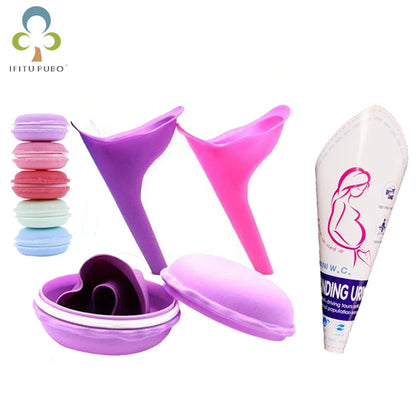 Experience Freedom with the Women Urinal - Portable Silicone & Disposable Paper Urination Device for Outdoor Adventures