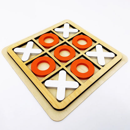 Classic Wooden Tic Tac Toe Game - The Perfect Family Puzzle for Fun and Learning