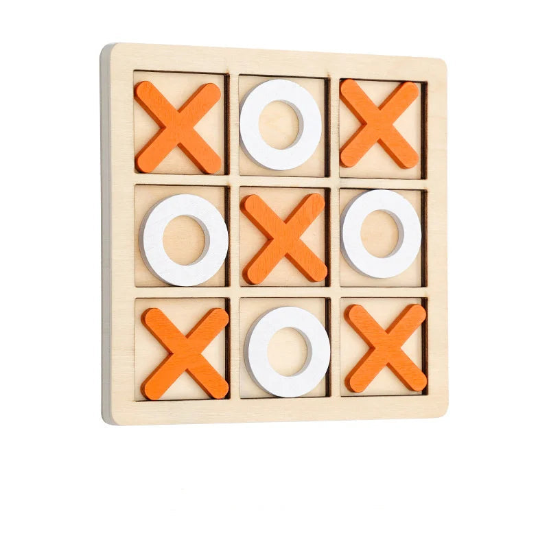 Classic Wooden Tic Tac Toe Game - The Perfect Family Puzzle for Fun and Learning
