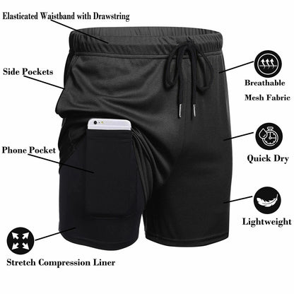 Elevate Your Workout with Men's Elasticated Waist Jogging Shorts - Perfect for Gym, Running, and Fitness Activities