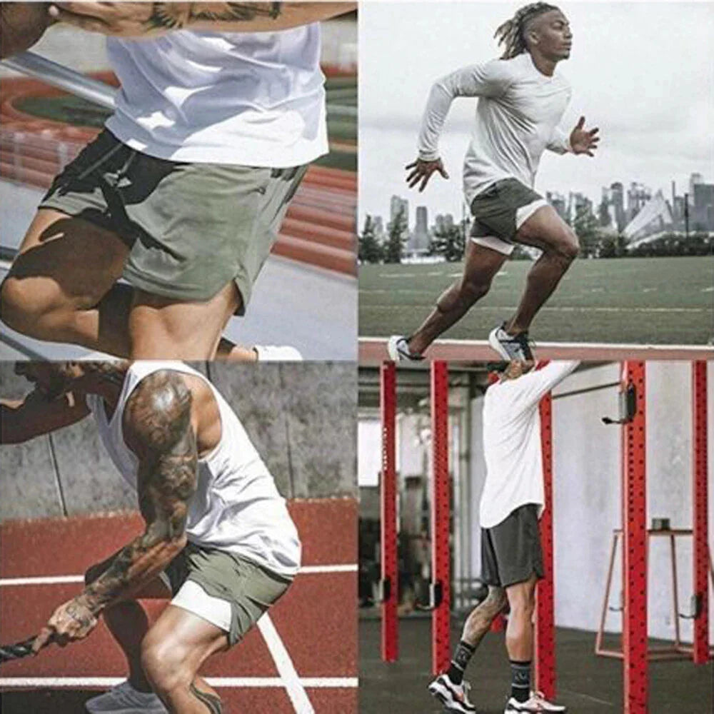 Elevate Your Workout with Men's Elasticated Waist Jogging Shorts - Perfect for Gym, Running, and Fitness Activities