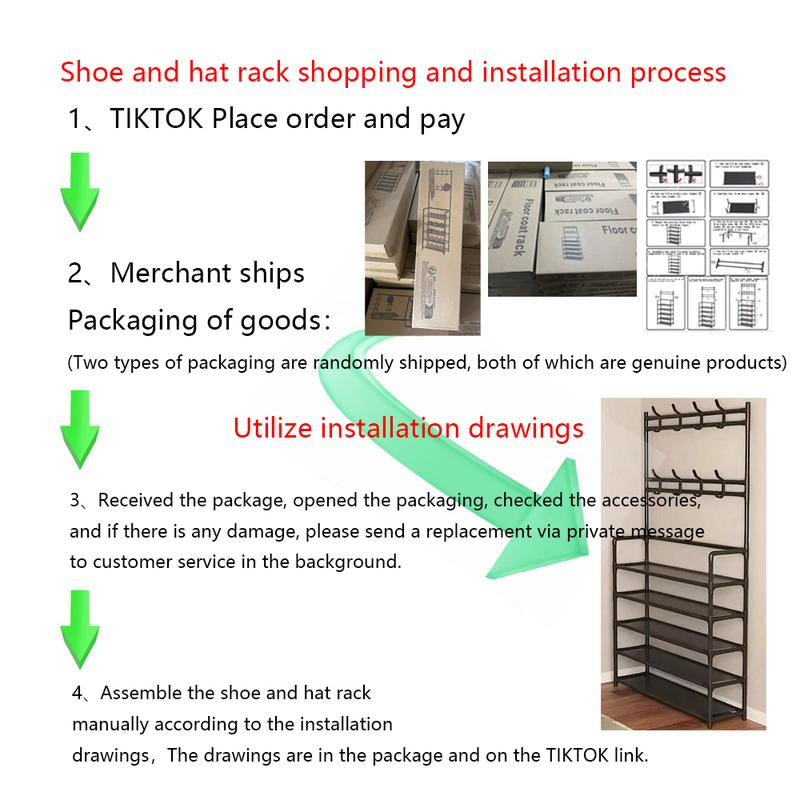 Stylish Multi-Functional Coat, Shoe, and Hat Rack - 60cm with Detachable Hooks for Effortless Home Organization