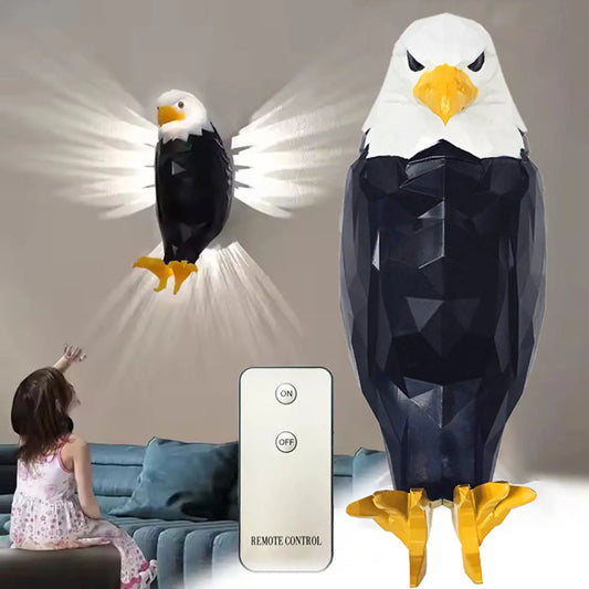 Illuminate Your Space with the Bald Eagle Wall Light - Stylish, Battery Operated Wall Mounted Eagle Lamp for Bedroom, Living Room, and Hallway