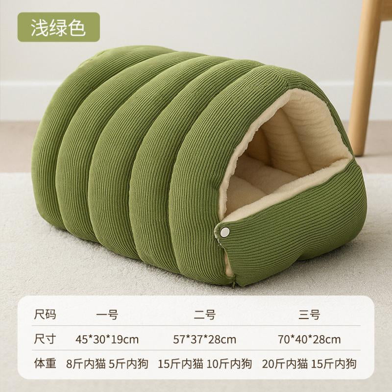Cozy Cat House for Winter - Removable & Washable Fleece-Lined Nest for Ultimate Warmth