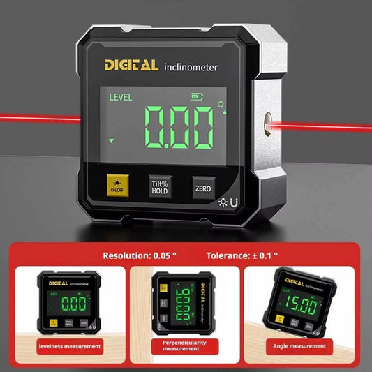 Precision Laser Digital Electronic Level with Magnetic Base - Perfect for Woodworking and DIY Projects