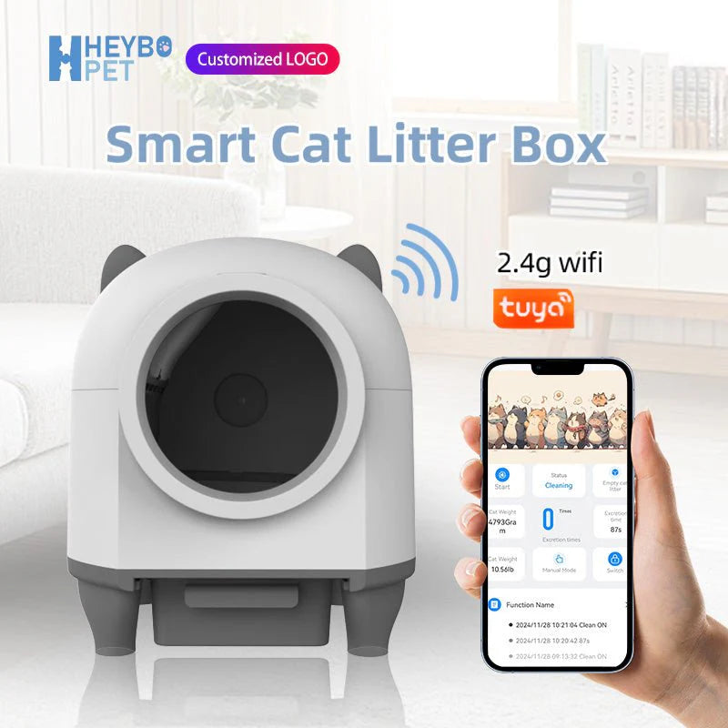 Revolutionize Your Cat's Litter Experience with the HEYBO Self-Cleaning 80L Automatic Litter Box
