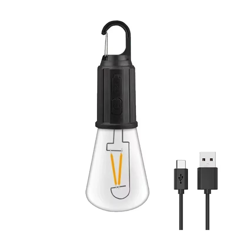 Illuminate Your Adventures: LED Solar Camping Lights - USB Rechargeable Vintage Lantern with Hooks for Outdoor Fun