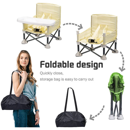 Baby Foldable Portable Dining Chair - The Perfect Beach Companion for Your Little One!