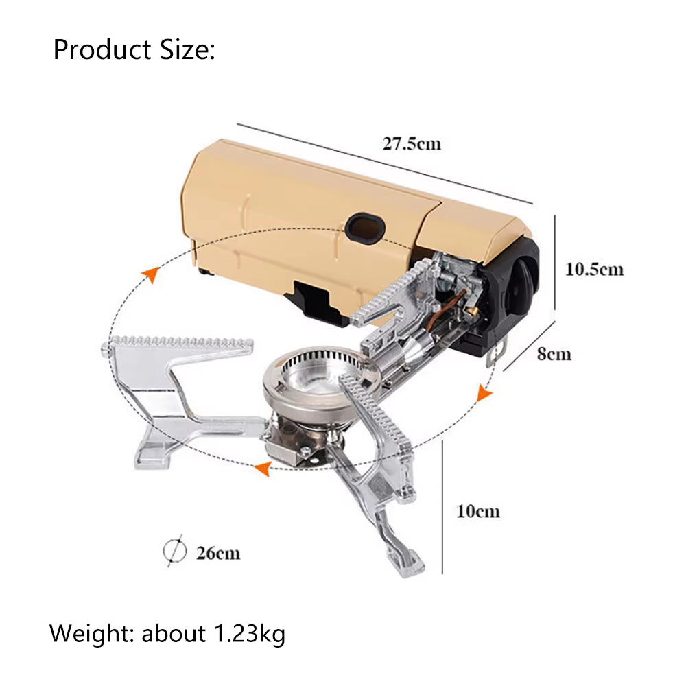 Ultimate Camping Cassette Stove - Portable 2600w Gas Burner for Outdoor Adventures, Hiking, and Picnics