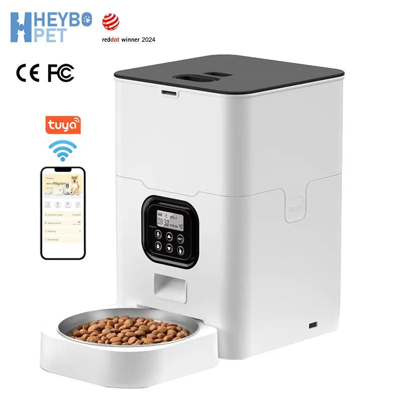 Revolutionize Your Pet's Mealtime with the HEYBO WiFi-Enabled Smart Pet Feeder - Control Feeding from Anywhere!