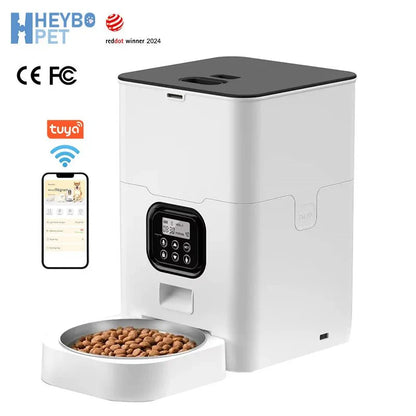 Revolutionize Your Pet's Mealtime with the HEYBO WiFi-Enabled Smart Pet Feeder - Control Feeding from Anywhere!