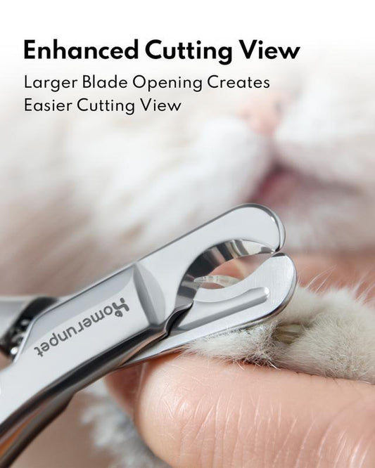 Homerunpet Stainless Steel Nail Clippers - Effortless Nail Trimming for Small Dogs & Cats with Safe, User-Friendly Design