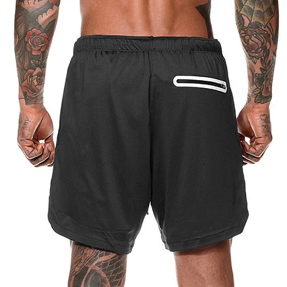 Elevate Your Workout with Men's Elasticated Waist Jogging Shorts - Perfect for Gym, Running, and Fitness Activities