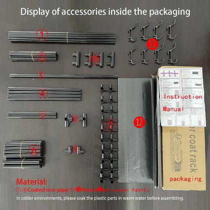 Stylish Multi-Functional Coat, Shoe, and Hat Rack - 60cm with Detachable Hooks for Effortless Home Organization